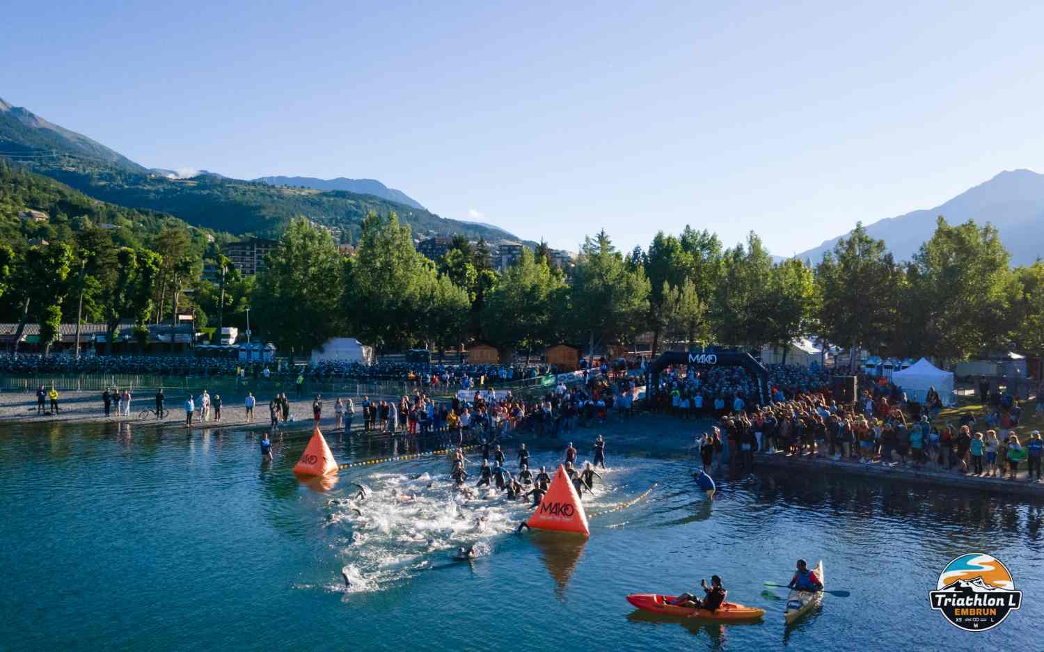 Départ natation - Triathlon XS - Embrun Triathlon